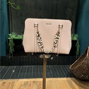 Elegant Pink Handbag with Chain Strap